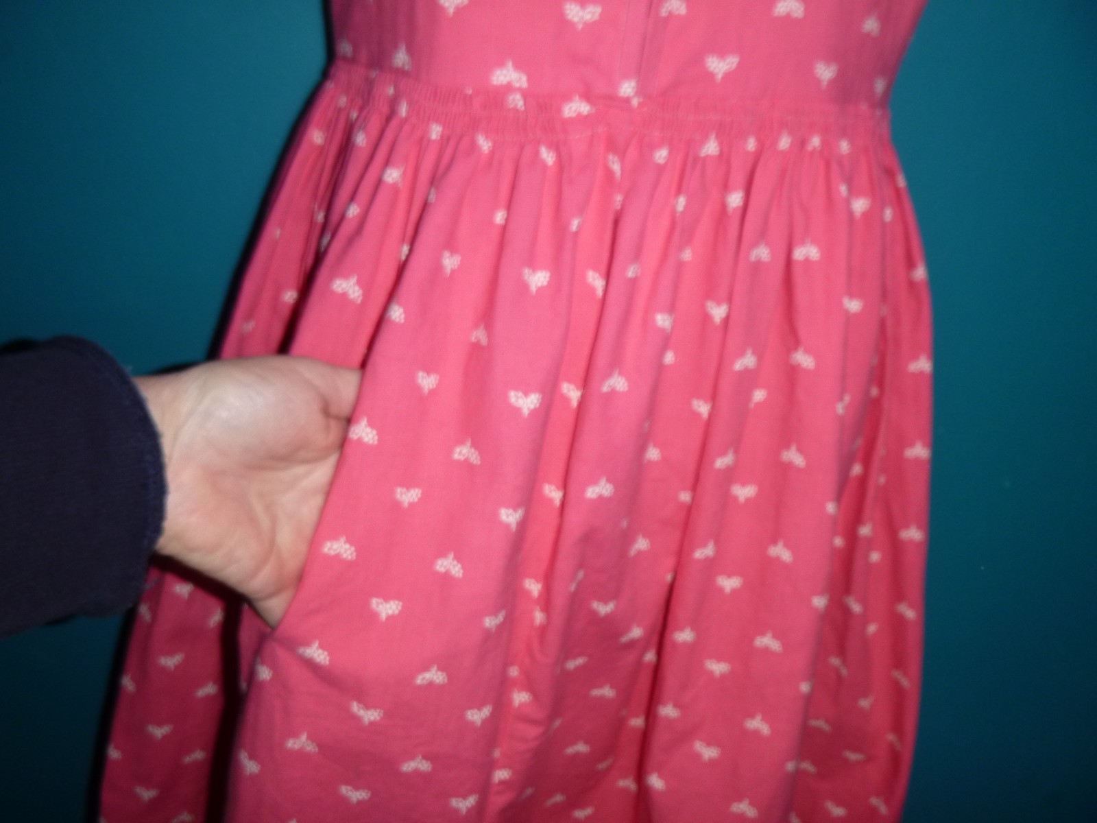 Vtg 40s Lanz of Salzburg Bavarian Cotton Traditional Drindl Pink White Sz S