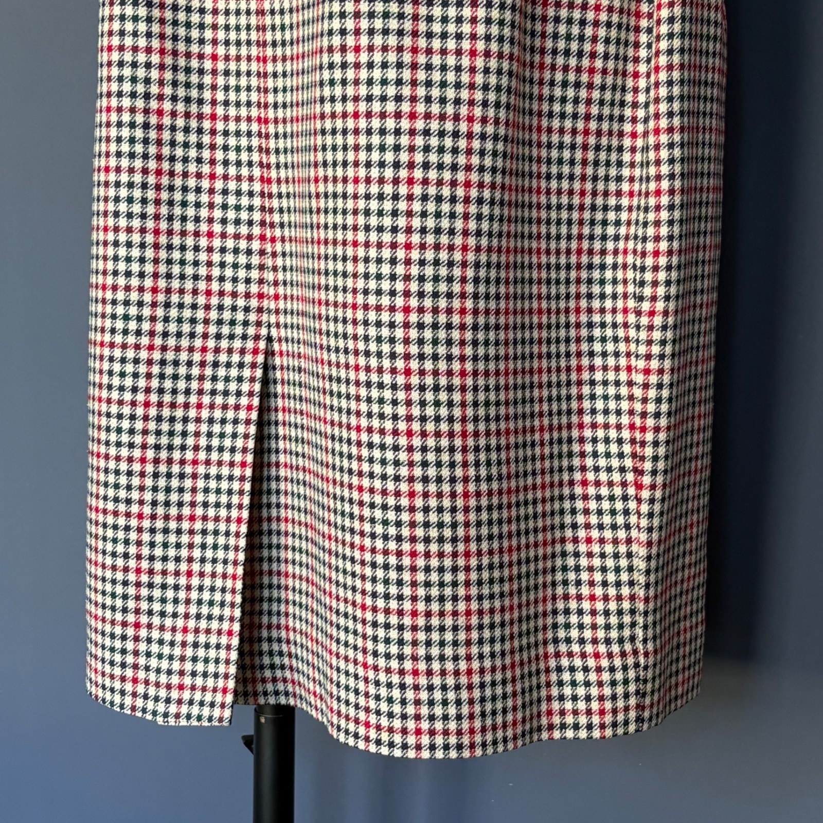 2 Pcs Brooks Brothers Skirt Suit – Houndstooth | Silk Wool | Blazer 10 Skirt 12