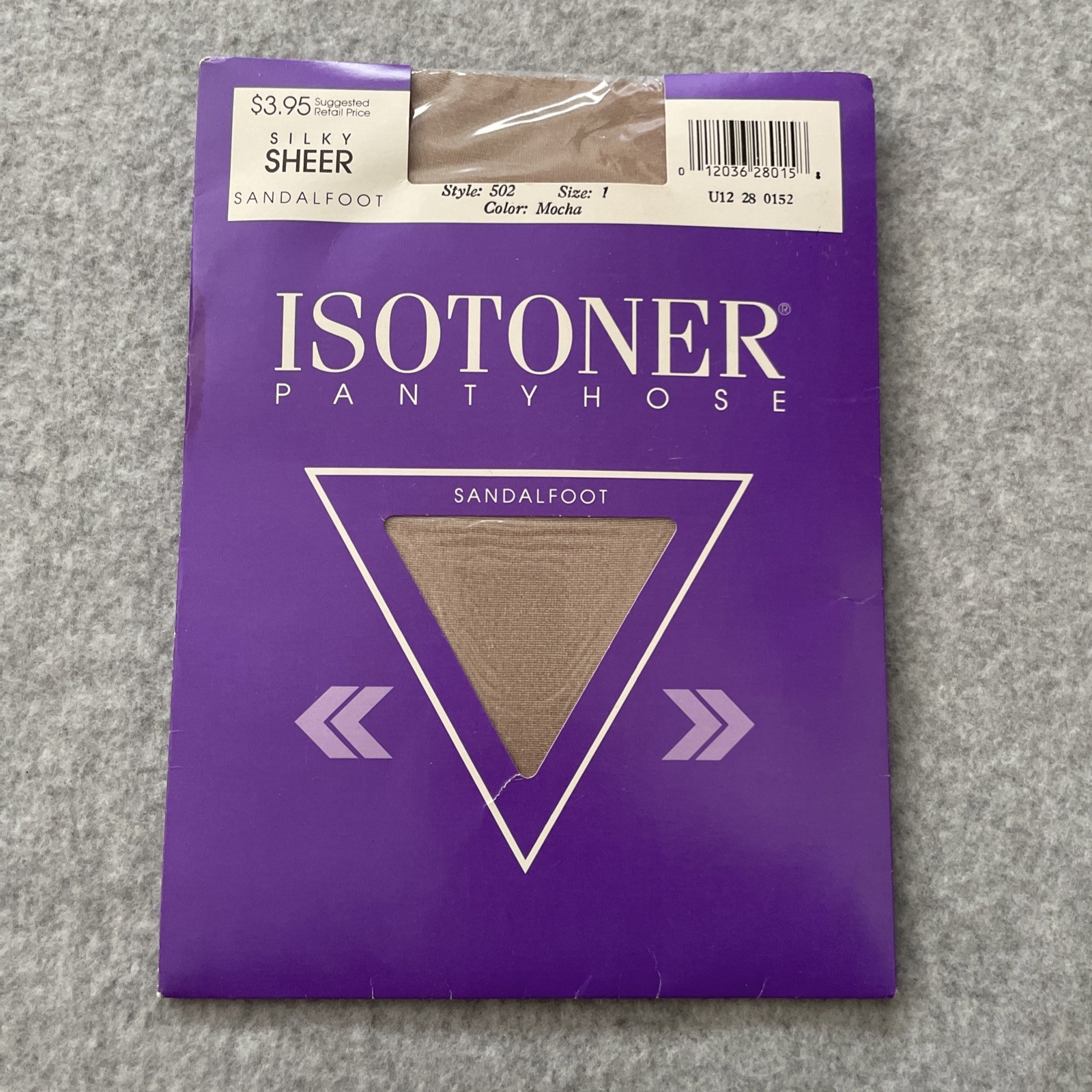 Vintage 1998 Isotoner Pantyhose Silky Sheer Sandalfoot MOCHA Size 1 New