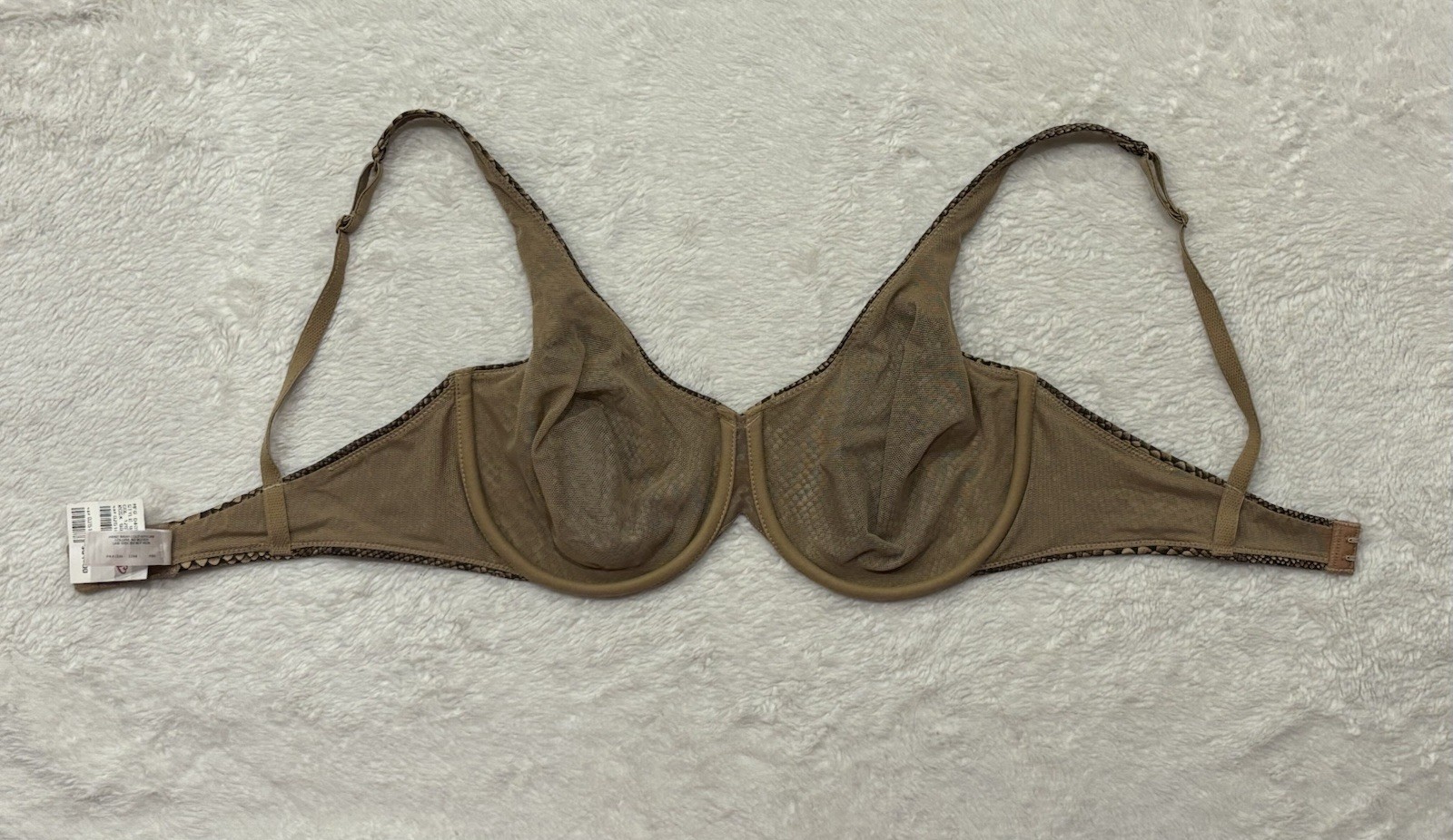 NWT Vintage Y2K 2005 Victoria’s Secret Bra 36D Snakeskin Sheer Mesh Deadstock