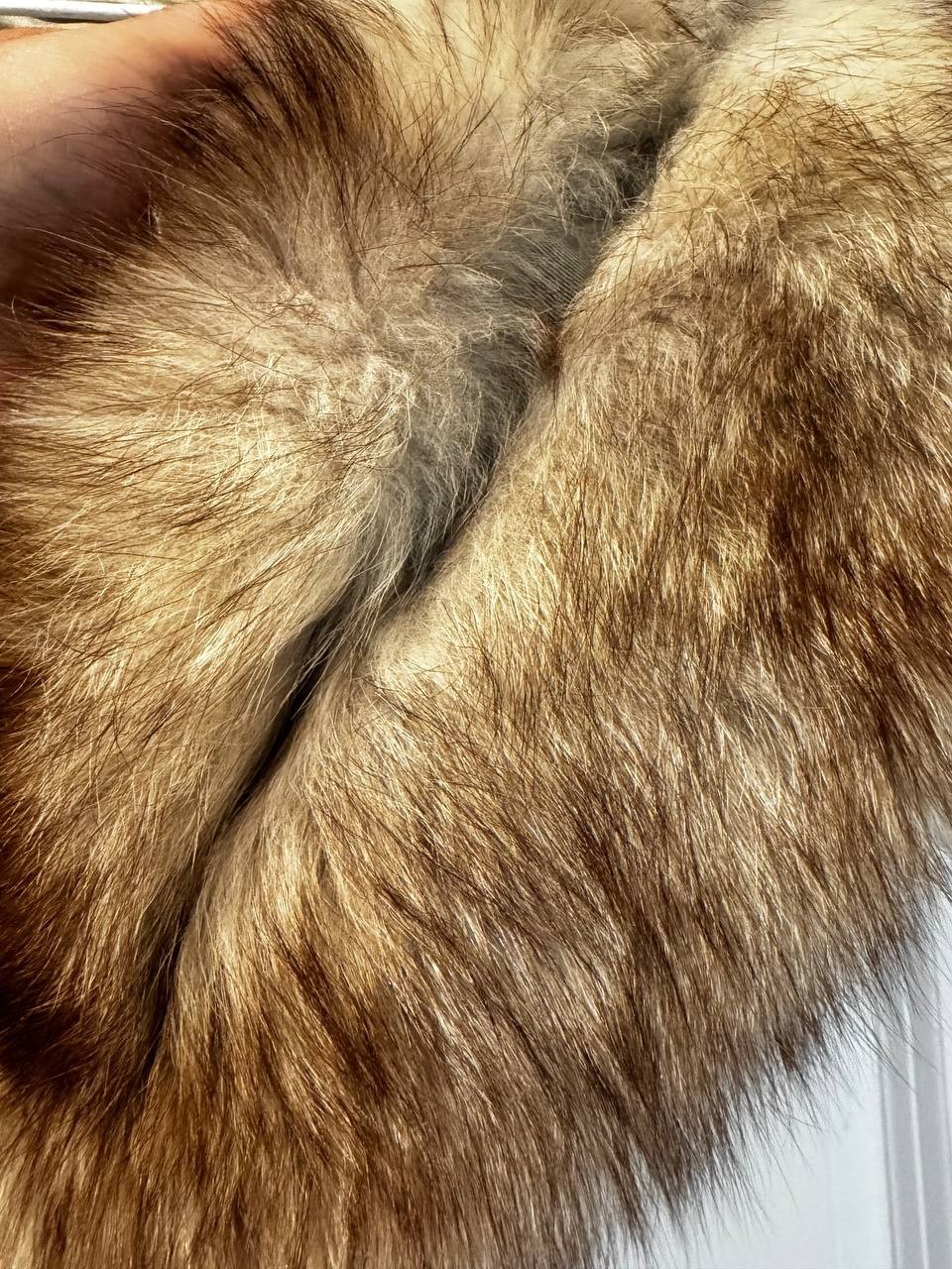 Vintage Real Raccoon Fur Collar – Natural Brown Fur Stole