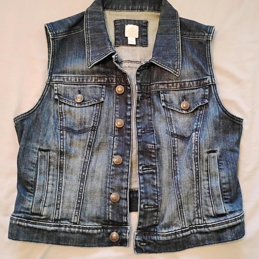 Lauren Conrad Classic Denim Vest natural fabric jean western grunge 90s