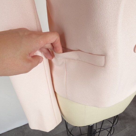 Vintage Happy Legs Double Breasted Blazer Jacket Pink M/L Preppy Retro 80s 90s