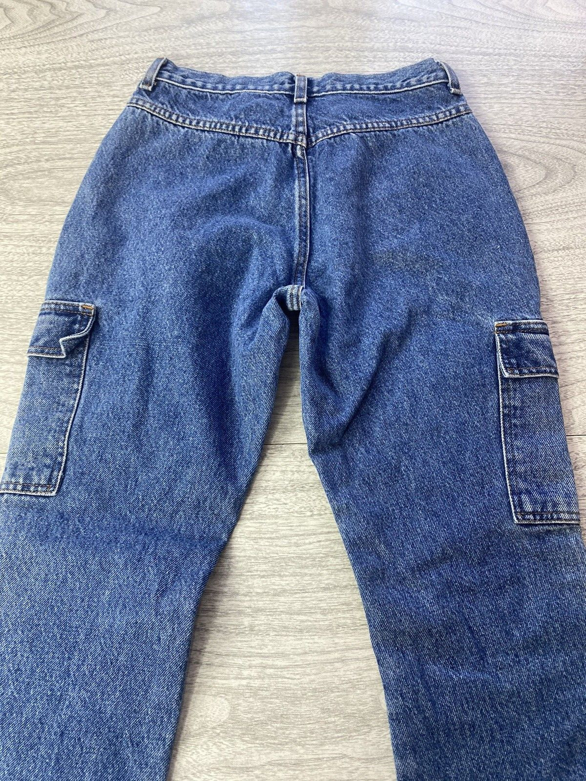 Vintage Women’s High Waist Baggy Flare Jeans w/ Pockets 27″ Waist by IN CHARGE