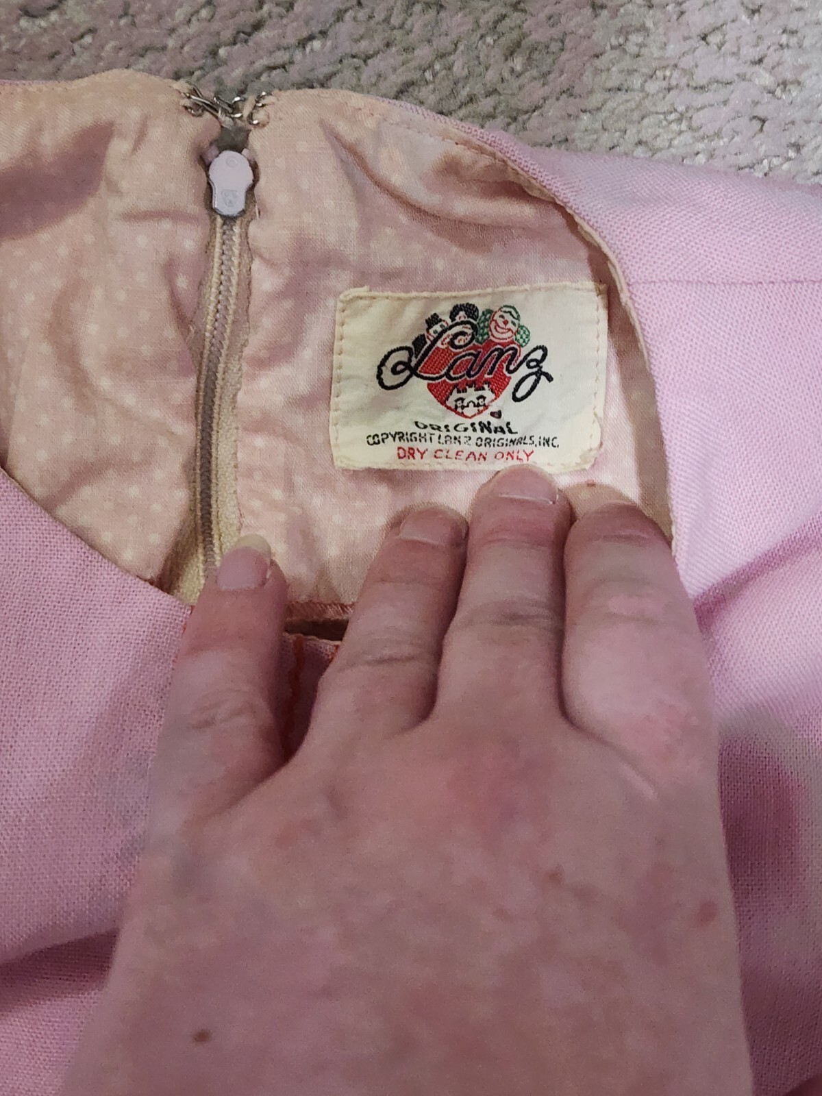 Lanz Originals Vintage Pink Dress Pit To Pit 15