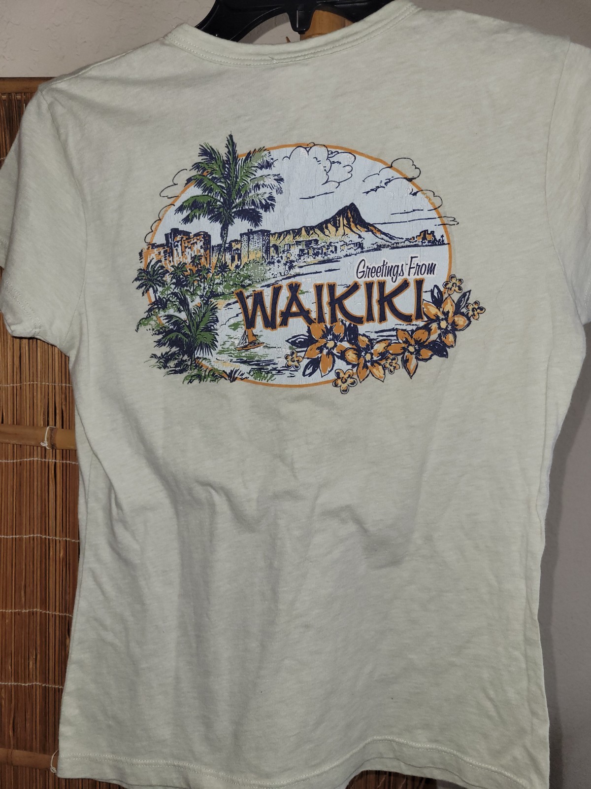 Billabong Junior Retro WAIKIKI Hawaii Tee Shirt Size M