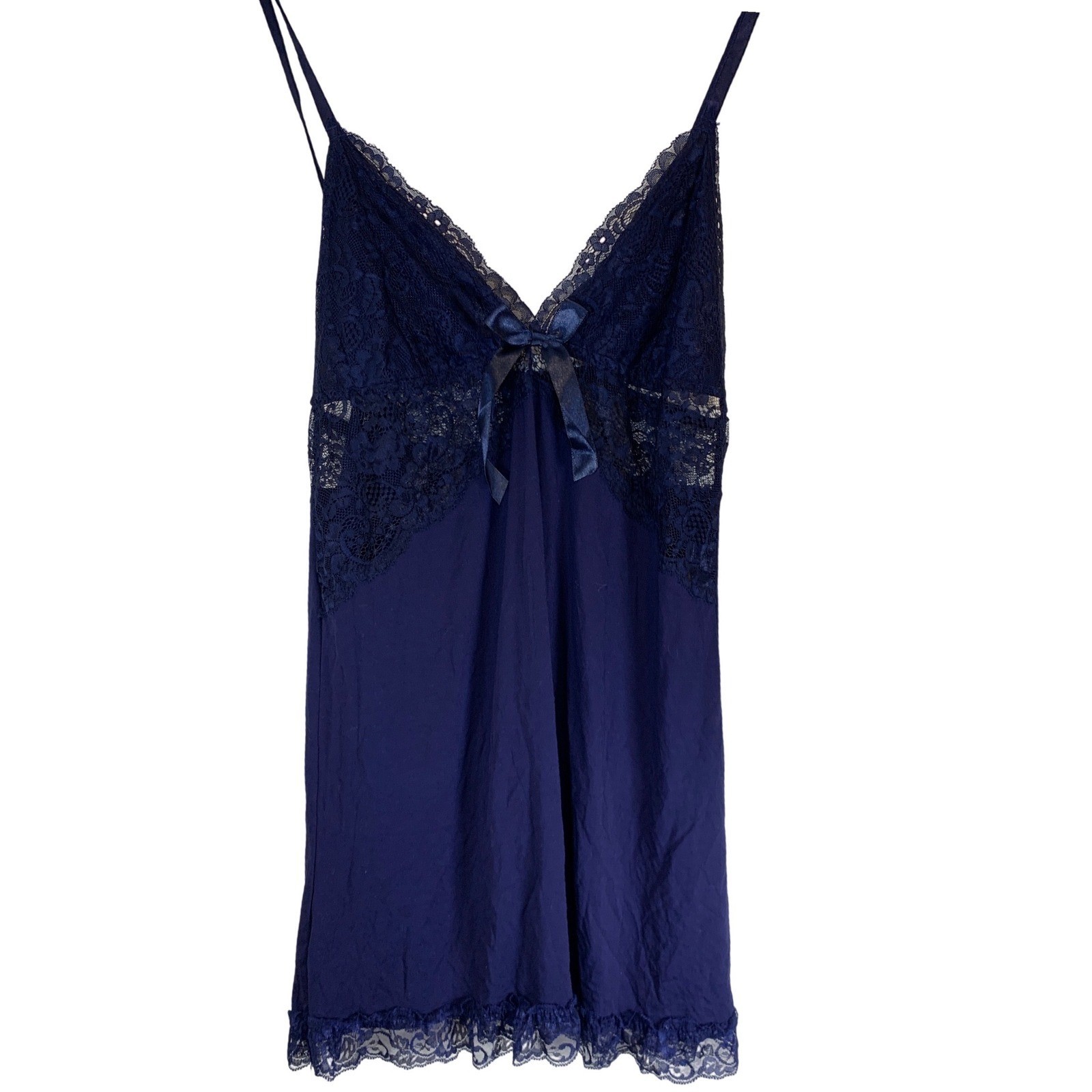 Y2k Lace Chemise babydoll XL slip dress Coquette Romantic Women bow romantic