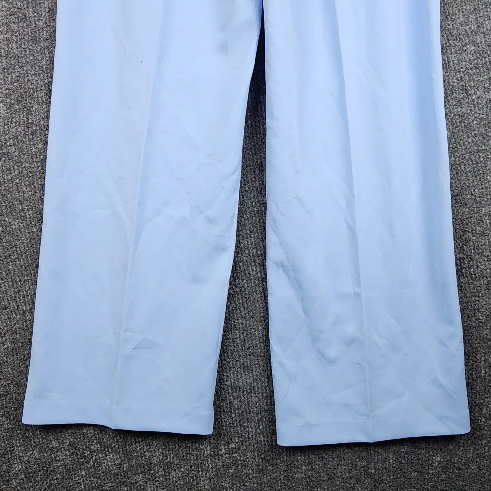 Sears Vintage 70s Pants Womens 20 Sky Blue Wide Leg Elastic Waist Creased Front