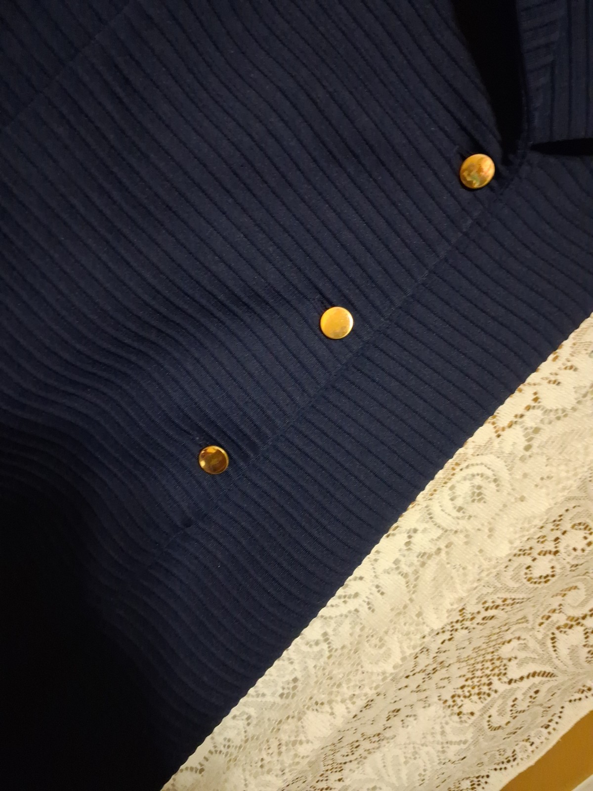 Vintage 1960s Navy Blue Dress. By Act III Union Made