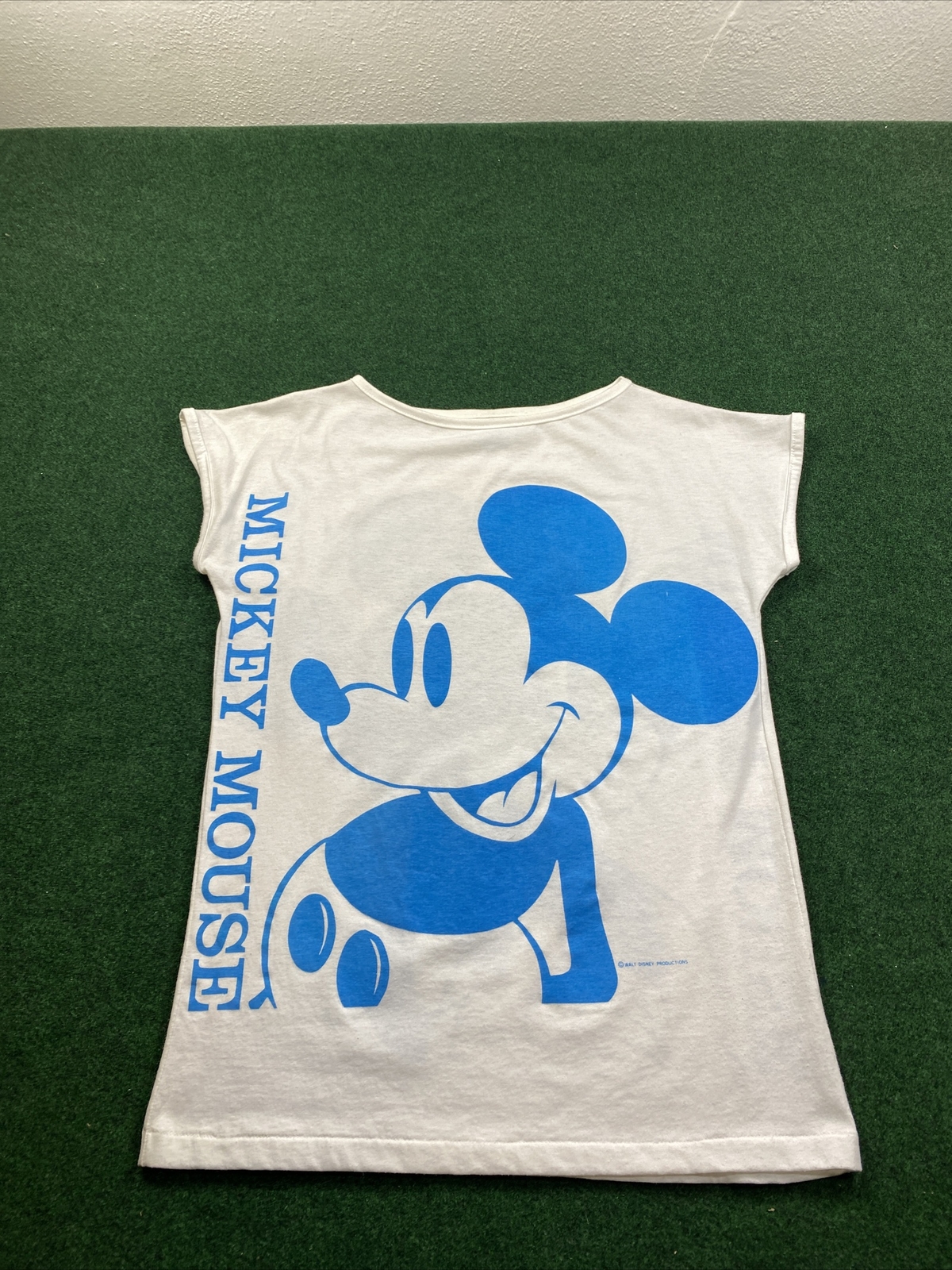 Vintage Mickey Mouse T Shirt Double Sided Walt Disney Productions Sz Small 80s