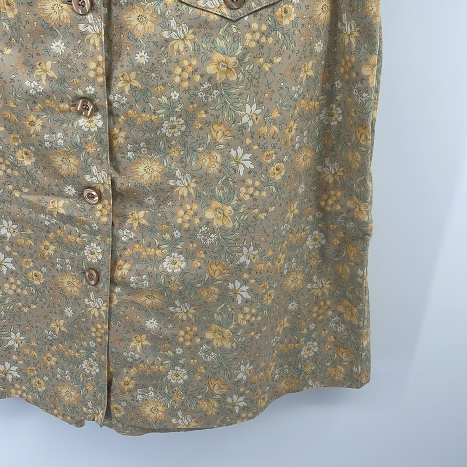 Vintage Liz Claiborne floral A-line button up mini skort sz 16