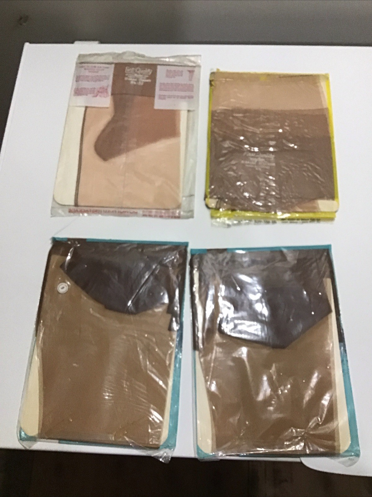 Vintage FIRST QUALITY Nylon Stockings Lot X4 NOS Size 9 1/2 Seam Free 15 Denier