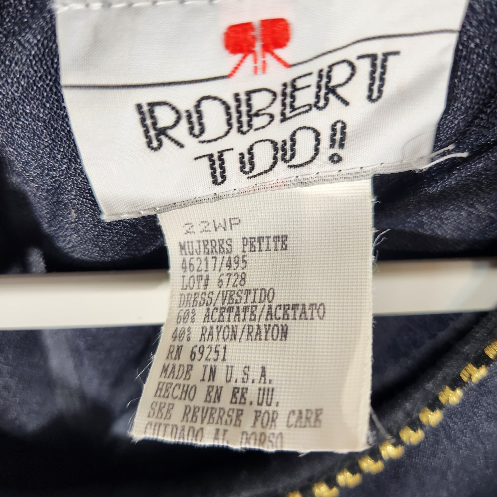 Vintage Robert Too Dress With Attached Jacket Size 22WP USA Made (HD)