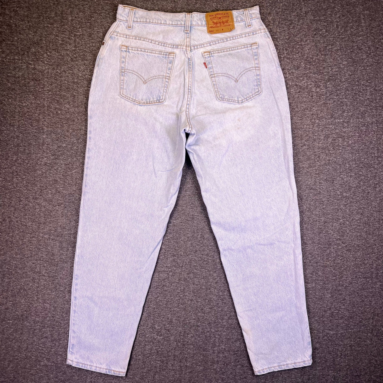 VTG 90s Levis 551 Jeans Womens 16S Light Wash High Rise Tapered Relaxed USA Y2K