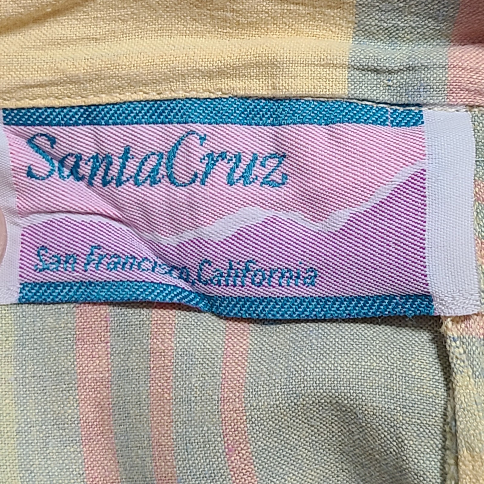 Vintage 70s/80s Santa Cruz Flat Front Plaid Skirt SZ 5 Cotton A-line Full Retro