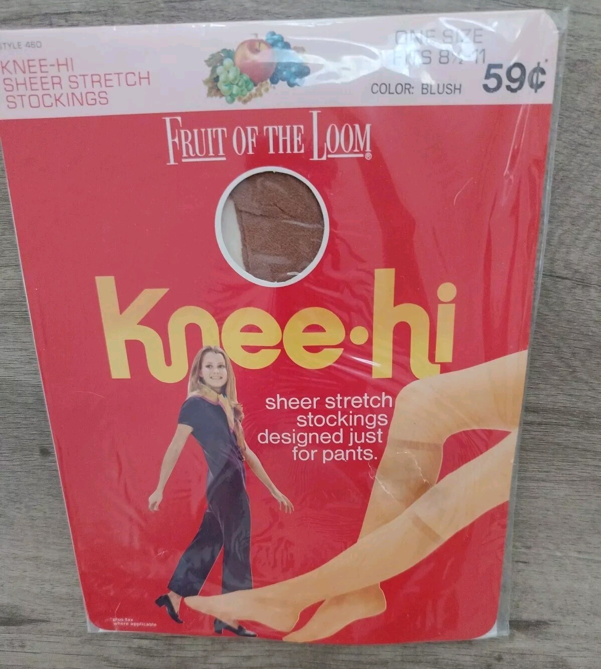 Vintage Fruit of the Loom Knee Hi Blush 8 1/2 To 11 New Old Stock L