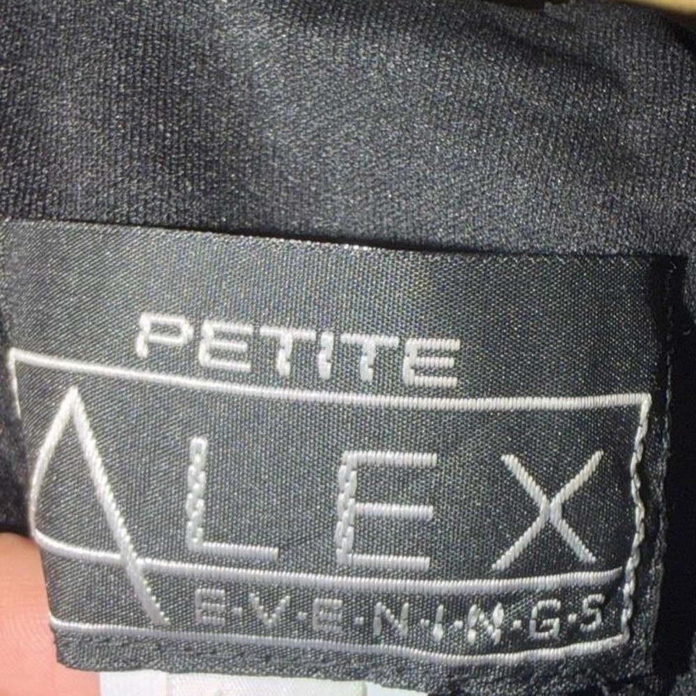 Vintage Alex Evenings Petite Black Beaded Maxi Dress