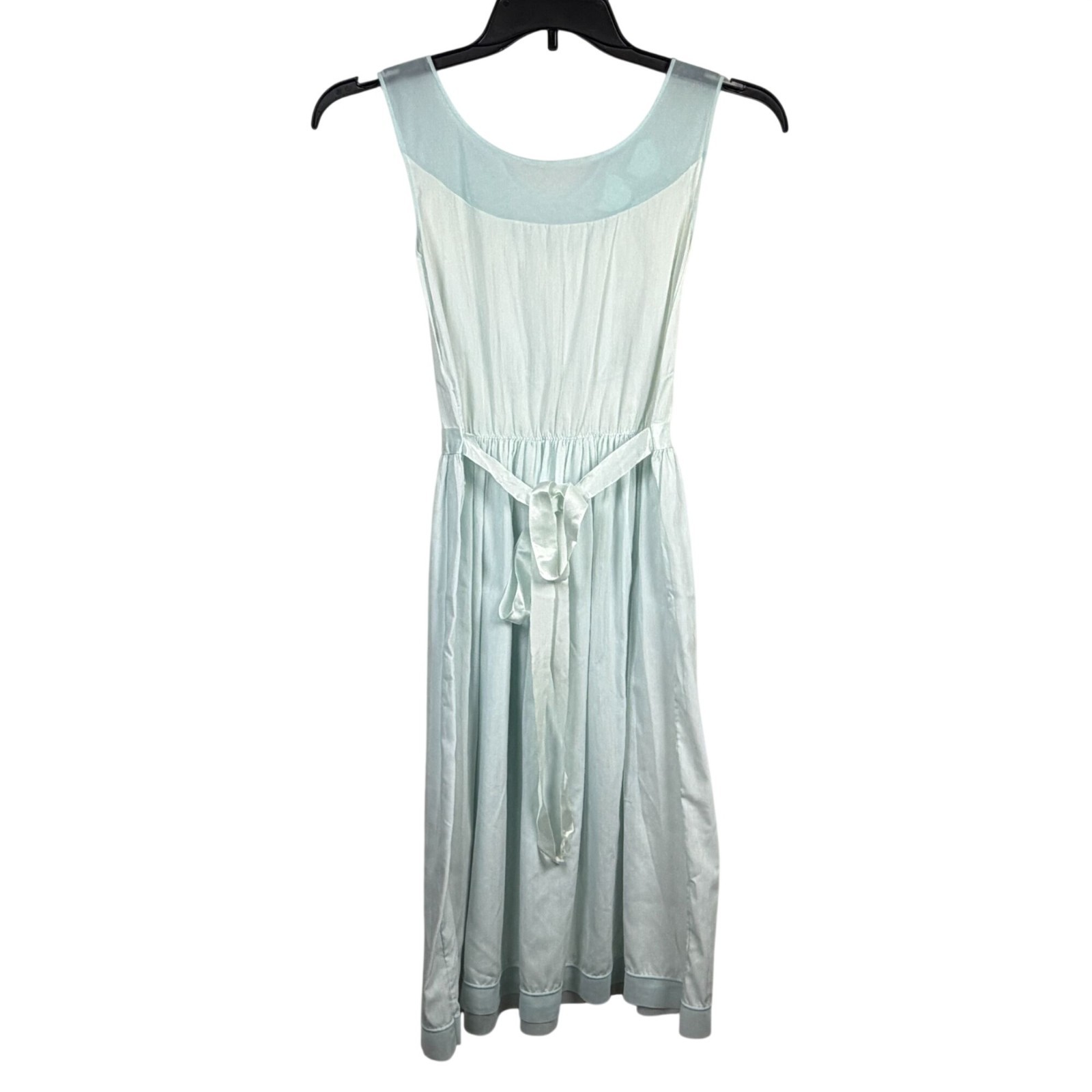 Vintage Shadowline Sleeveless Nightgown Dress Size 32 Heart Appliques Blue