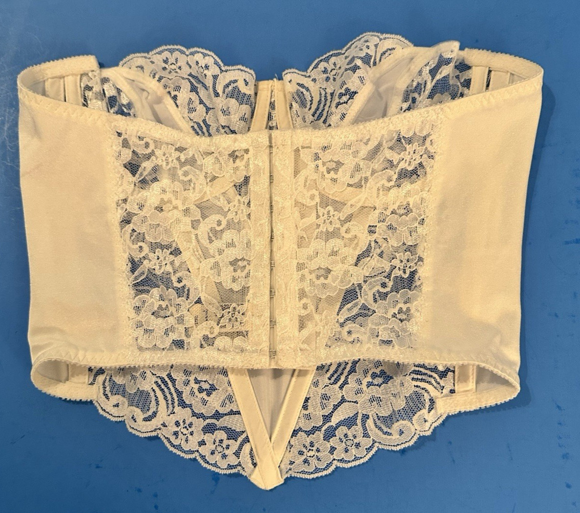 Christian Dior Intimates Vintage White Lace Bustier Corset – 36B