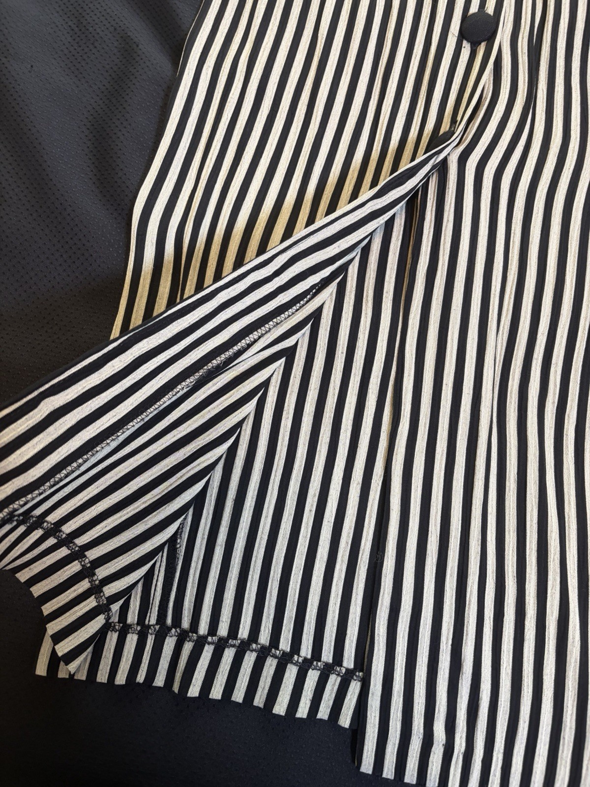 Vtg 90s Dawn Joy Maxi Pencil Dress~11/12~ Black Stripes Button Down Grunge