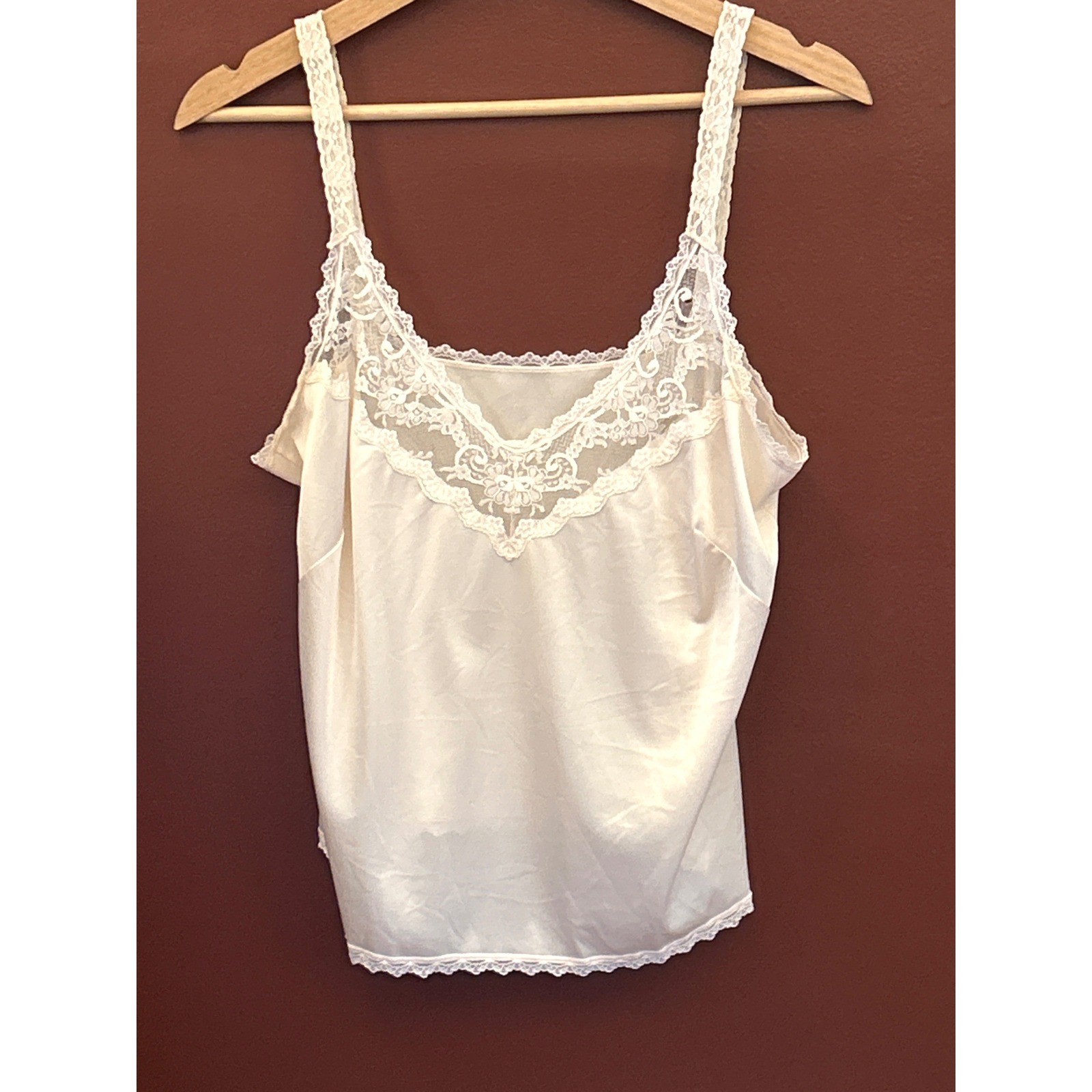 70s ILGWU Camisole Top Coquette Balletcore Cottagecore Soft Girl Regencycore