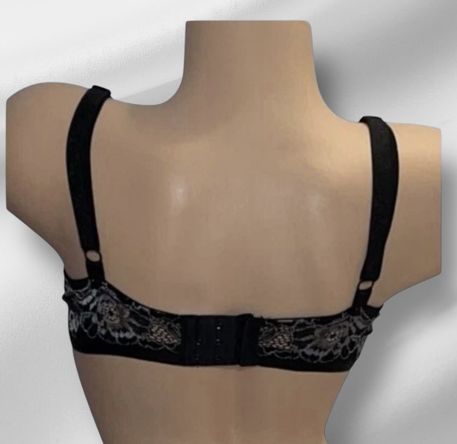 Simply Vera Vera Wang Black Sheer Underwire Lace Mesh Bra Womens 38D
