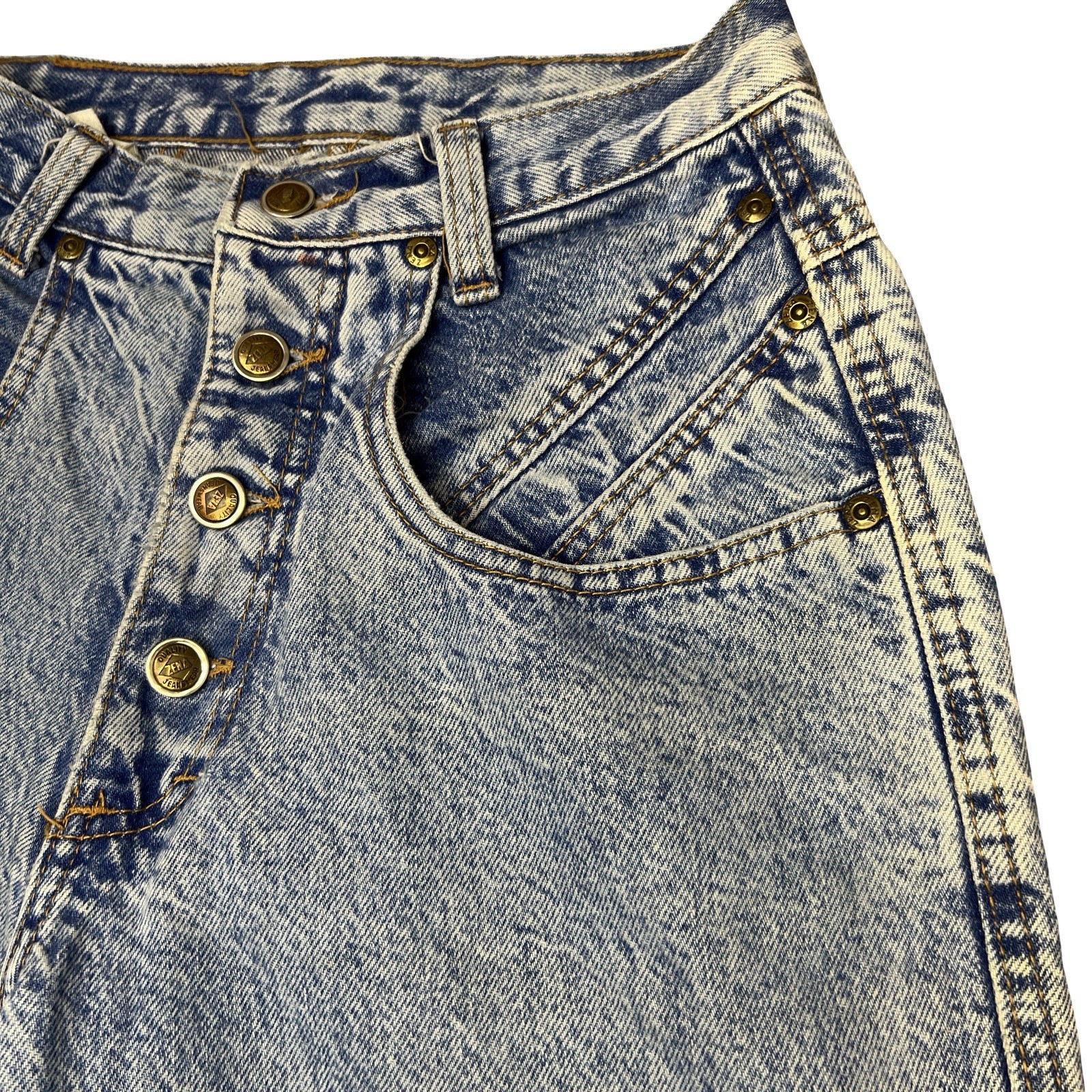 Vintage 80s/90s Zena Light Wash High Waist Mom Jean 2 Women Tapered Retro Twee