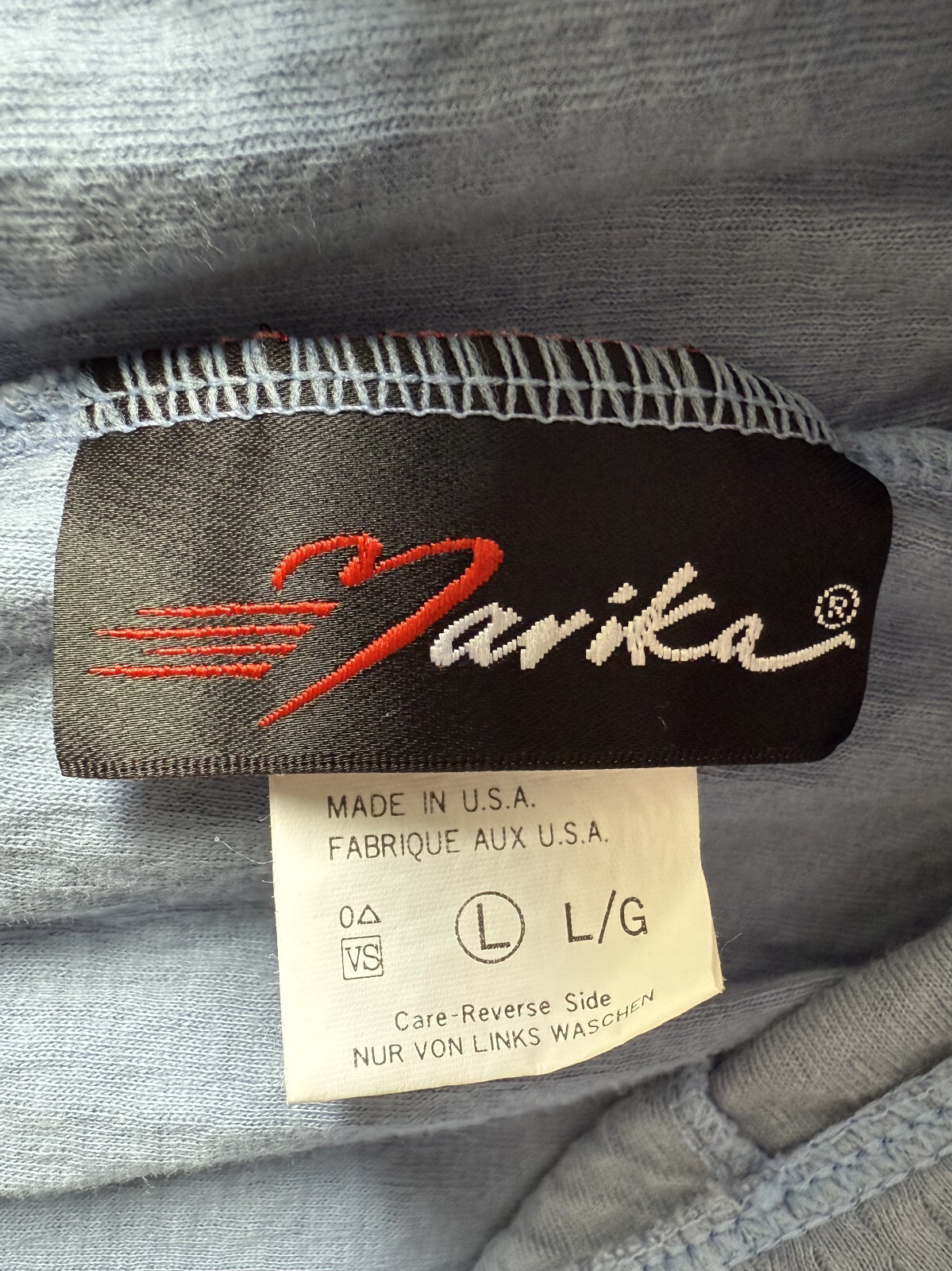 Vintage 1980s Marika Blue Textured Cotton Drawstring Waist Shorts Size L USA