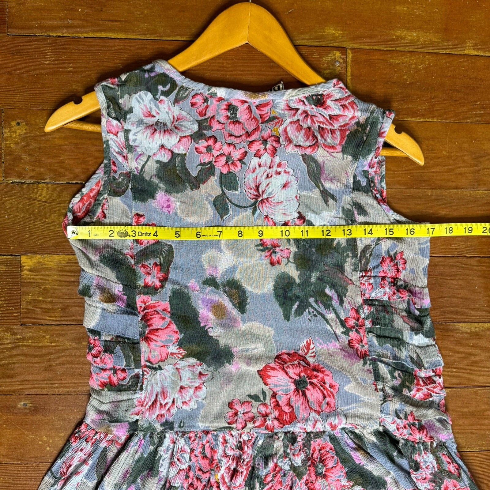 Vintage Lavender Floral Midi Shift Dress Indie Fairy Grunge 90s M