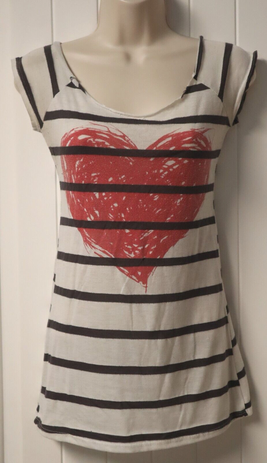 Vintage 1990s short sleeve womens striped t shirt size S (check measurements)