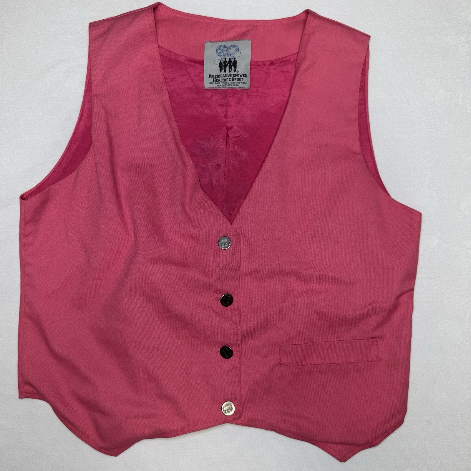 Vintage 90s SACK TIME GIRL PIN UP American Airpower Heritage Group Vest Sz Large