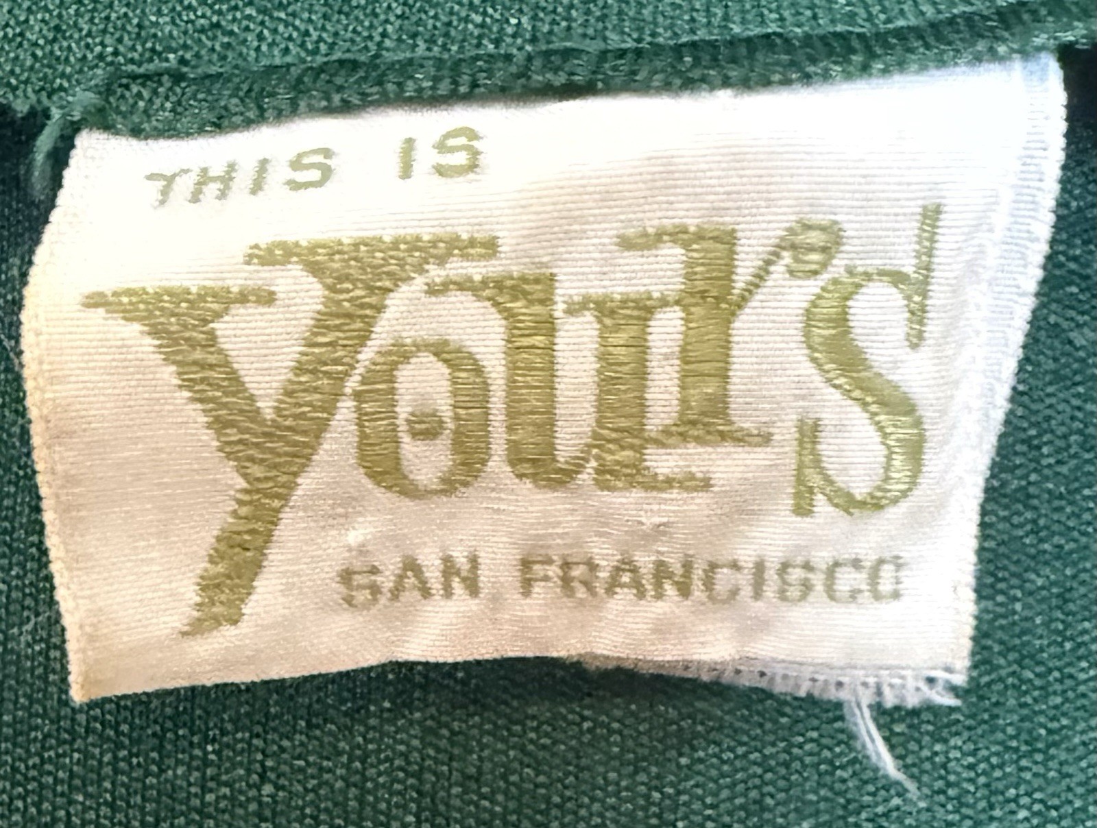 This Is Yours San Francisco Vintage Green Tapestry Maxi Dress Small? See Measure