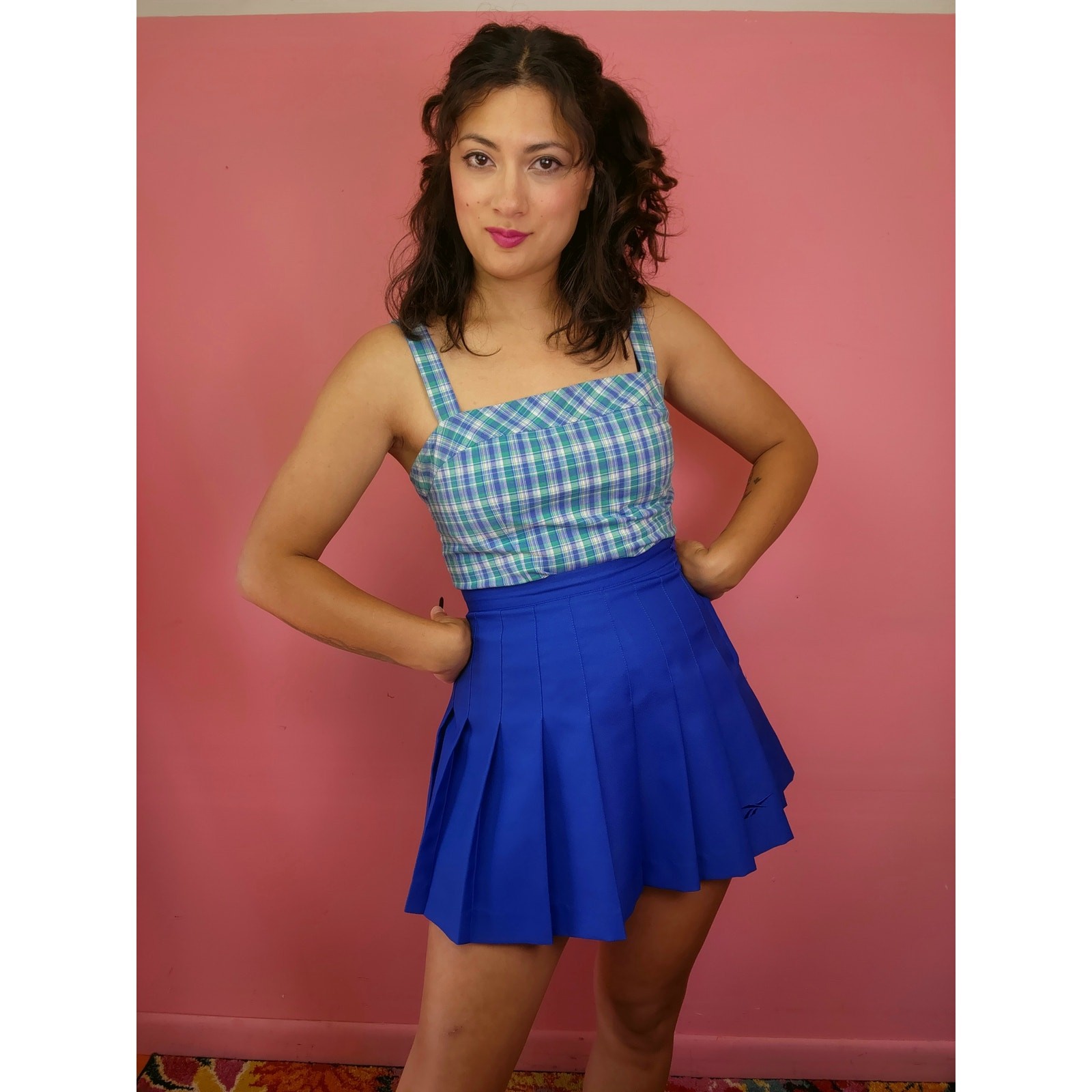 Vintage 1990’s Reebok Cobalt Blue Pleated Mini Tennis Skirt