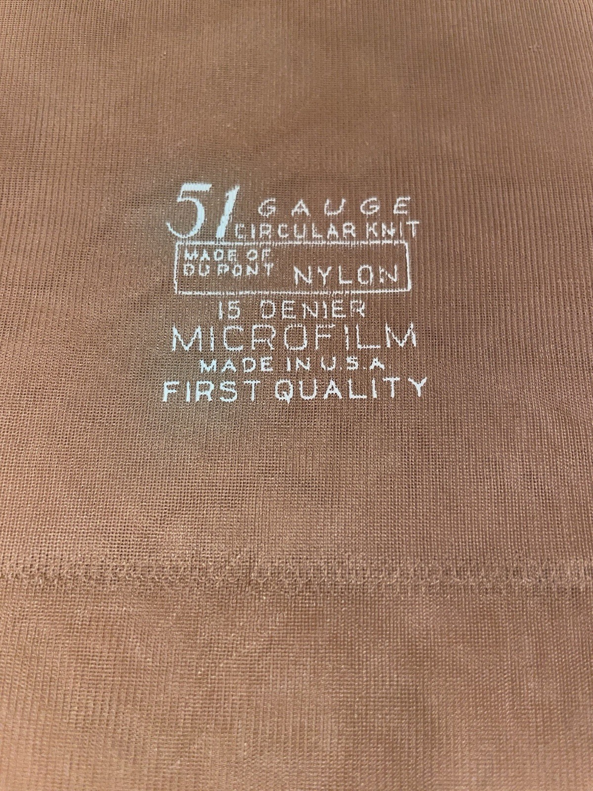 Vtg Pageant Fashioned Seamed Dupont Stockings Flat Knit 51 Gauge 15 Denier