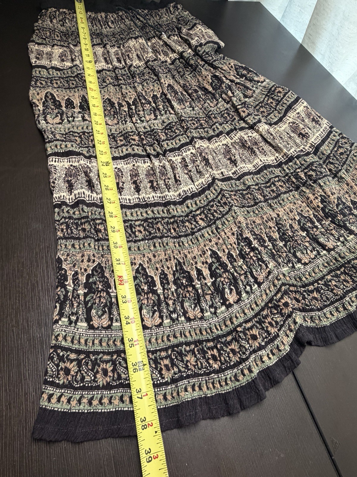 Vintage 90s Boho Peasant Maxi Skirt Womens M-L Prairie Cottagecore Her Style
