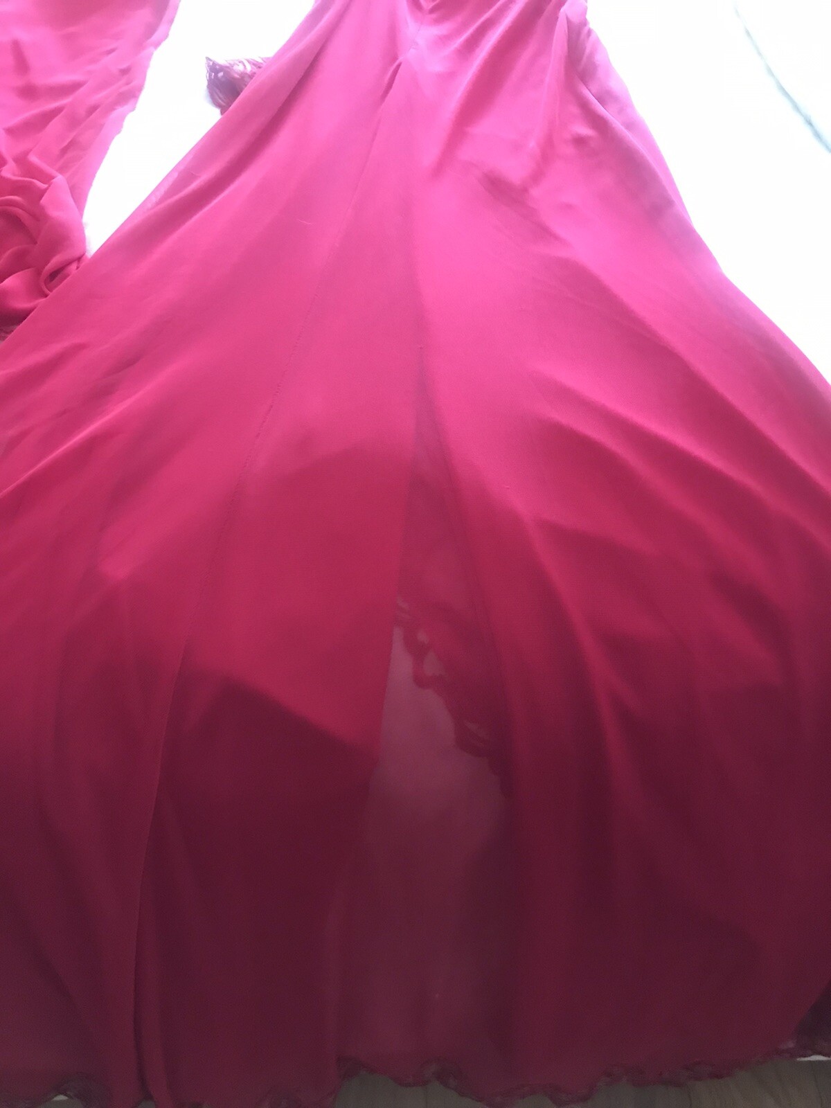 JEWEL RED EVENING COCKTAIL STRAPPY DRESS PANT SUIT/WRAP SCARF MADE IN PARIS