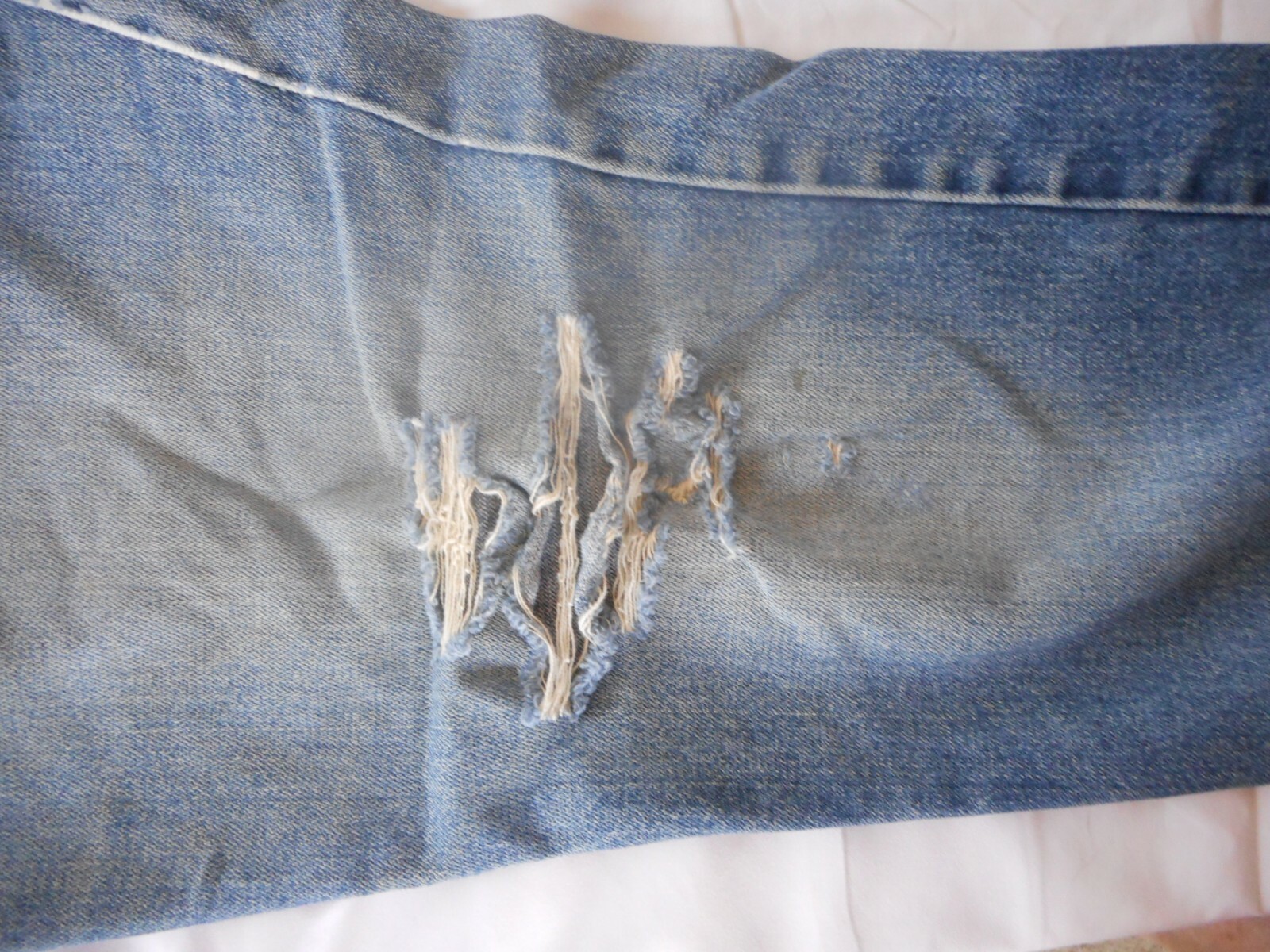 Gitano Vintage 1980’s Womens Jeans 13/14 Meas sz 30×29 Grunge VERY Worn Ripped