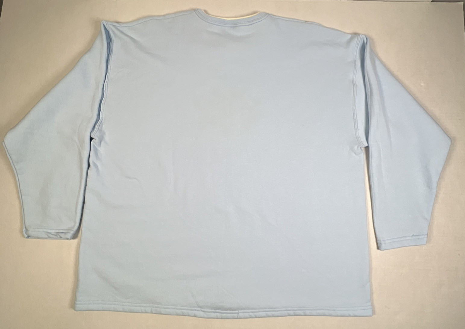 90s Endless Designs Snowman Sweatshirt XL Light Blue Embroidered Winter Holiday
