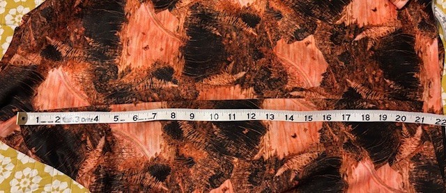 Vintage Handmade Blouse & Skirt Polyester Brown Rust and Black Colors