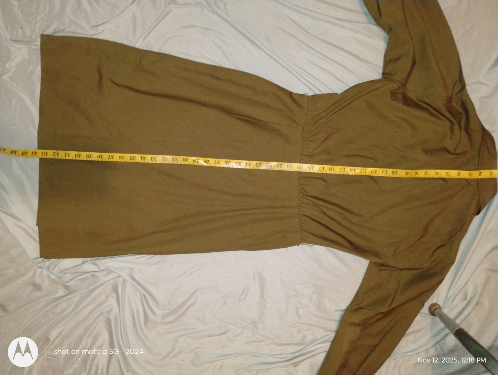 Vintage 1960s Nardis of Dallas Olive Green Shirt Dress Military Style