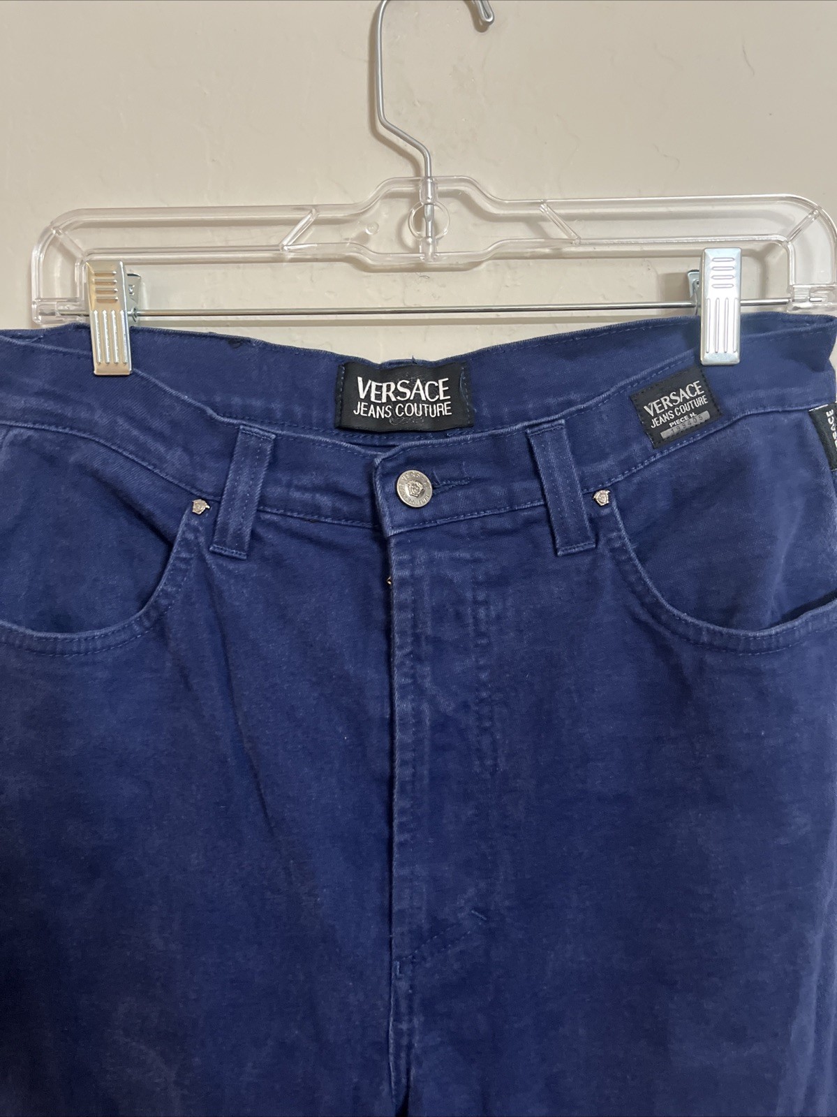 VERSACE Jeans Couture ITTIERRE SPA Blue Denim Pants VTG 90S Italy