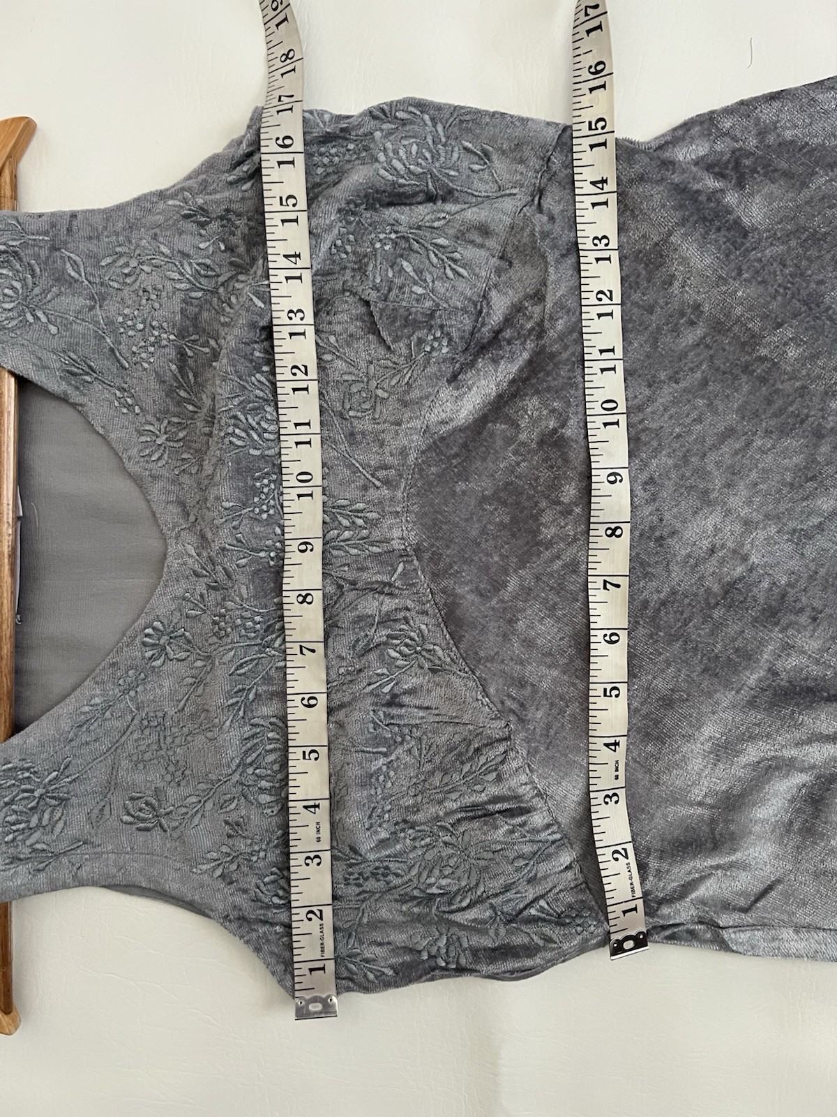 Nostalgia Vtg 90s Crushed Velvet Dress Gray Sz. M Whimsigoth Dark Fairy Party