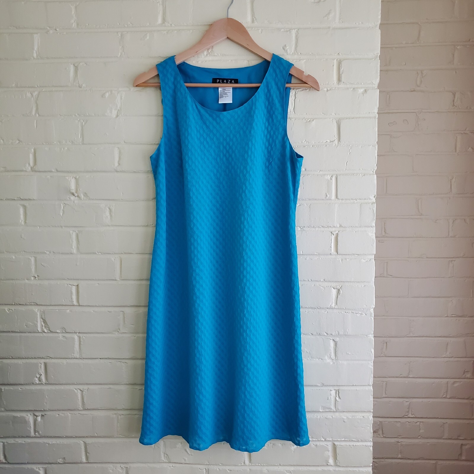 Vintage Plaza Collection Two Piece Dress Sheath And Jacket Set Size 10 Aqua Blue