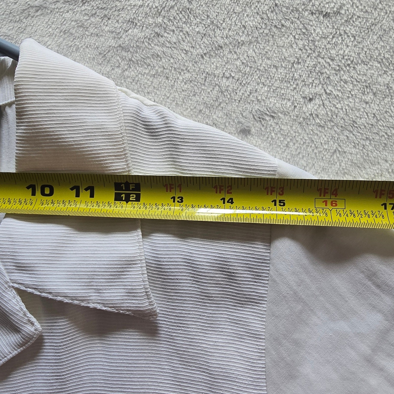 Vintage You Nique Off White Textured Button Up Blouse Waist Tie USA Medium