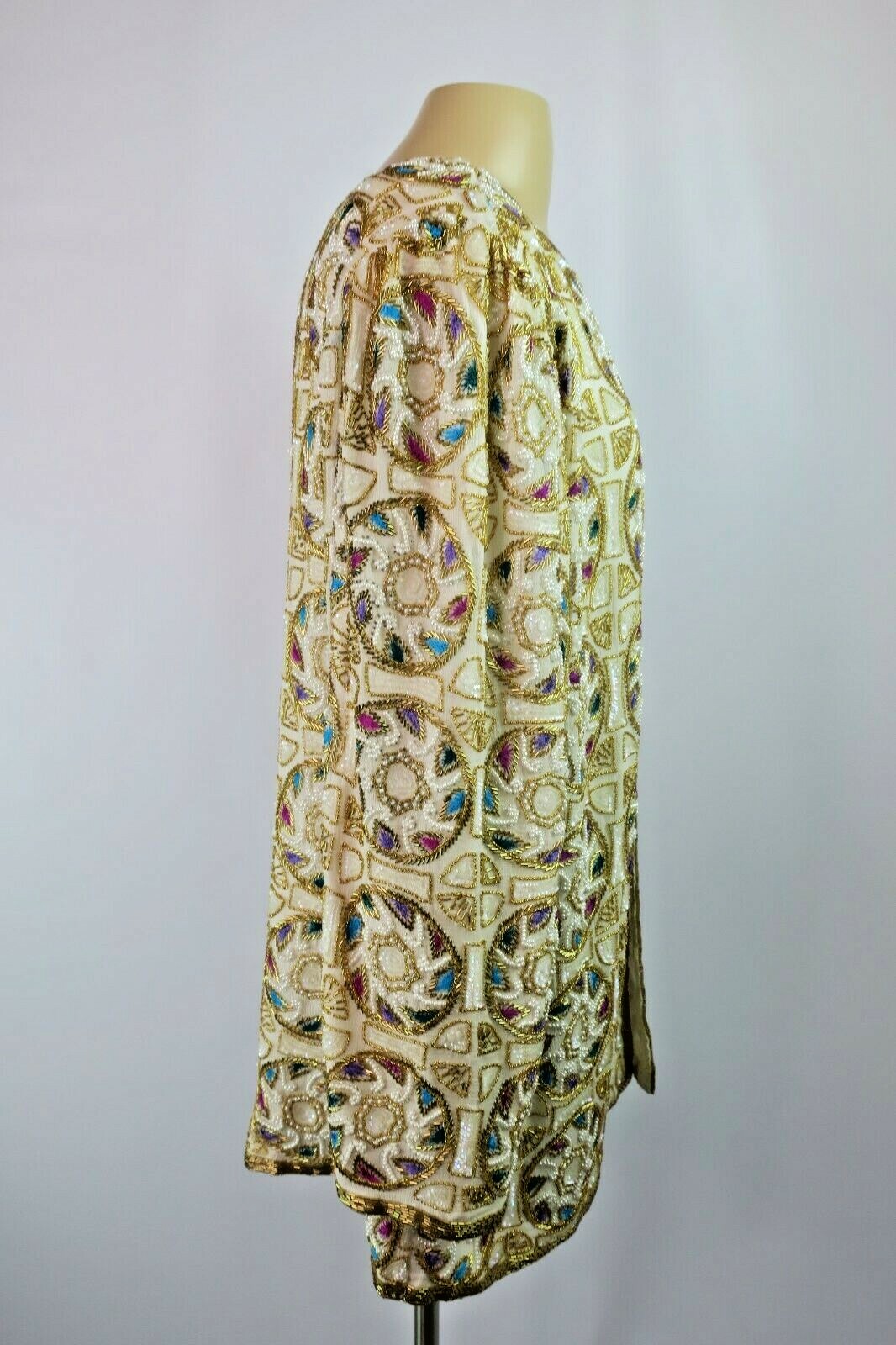 VTG 80s 90s Judith Ann Plus Creations Beaded Embellished Sequin Jacket PLUS 2X