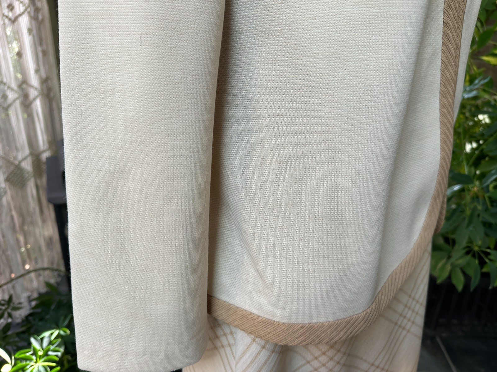 Vintage 1970s Ivory and Beige Dress with Jacket Kay Windsor The Look You Love