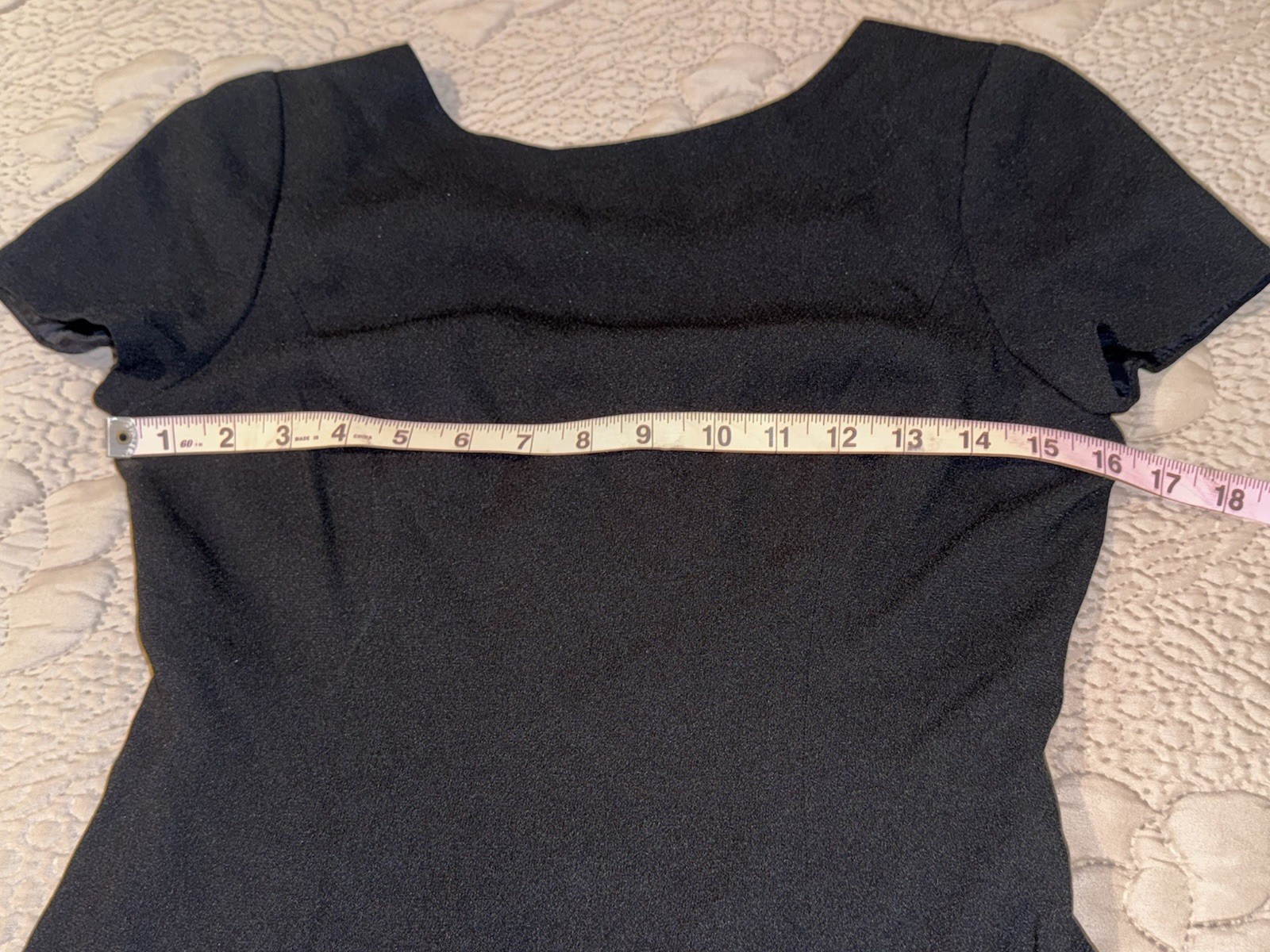 VTG Morton Myles for the Warrens Wiggle Ruffle Short Sleeve Black Dress Sz 4