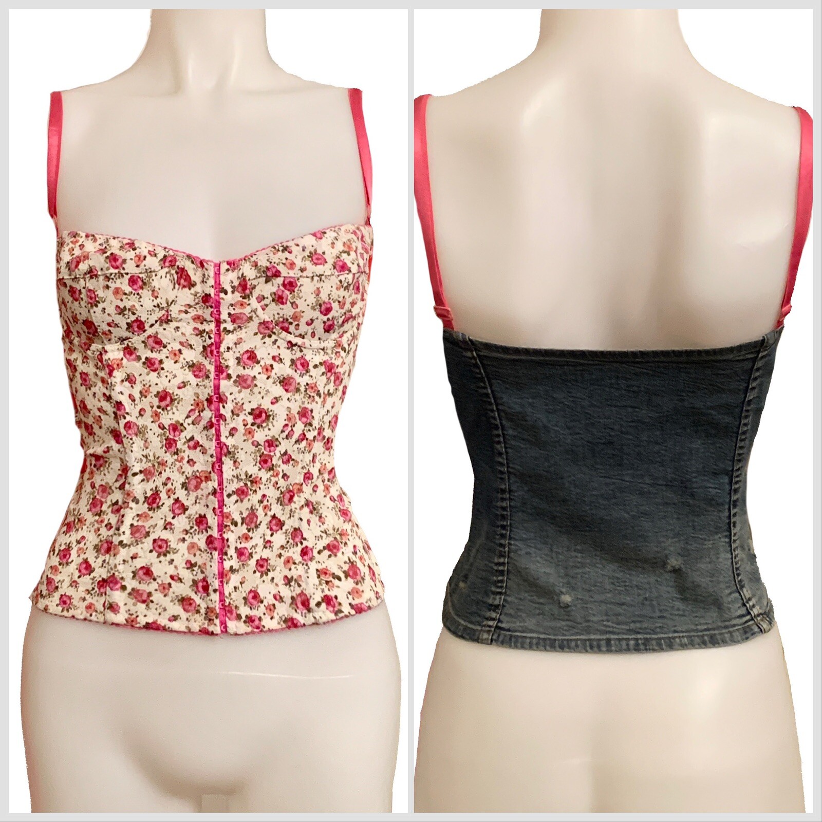 NEW Dolce & Gabbana D&G Vintage Early 2000’s Y2K Floral Corset Top Size Large L