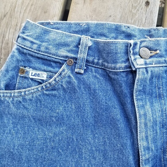Vintage Lee High Rise Mom Jeans Tapered Leg Denim Sz 28