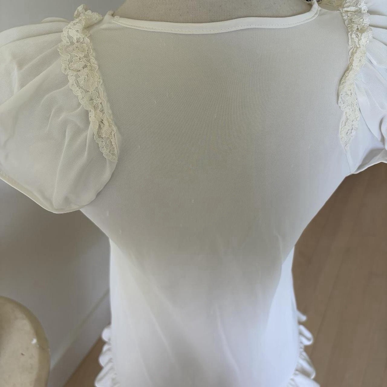 VTG White Babydoll Slip Dress Women’s Size Small